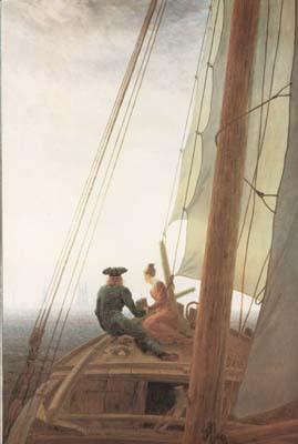 Caspar David Friedrich On the Sail-boat (mk10) Sweden oil painting art